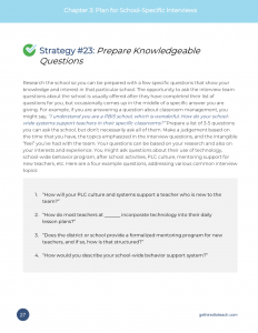 Strategy #23: Prepare Knowledgeable Questions