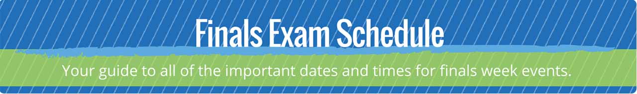 Finals Exam Schedule - You are USD | Suicide PreventionYou are USD