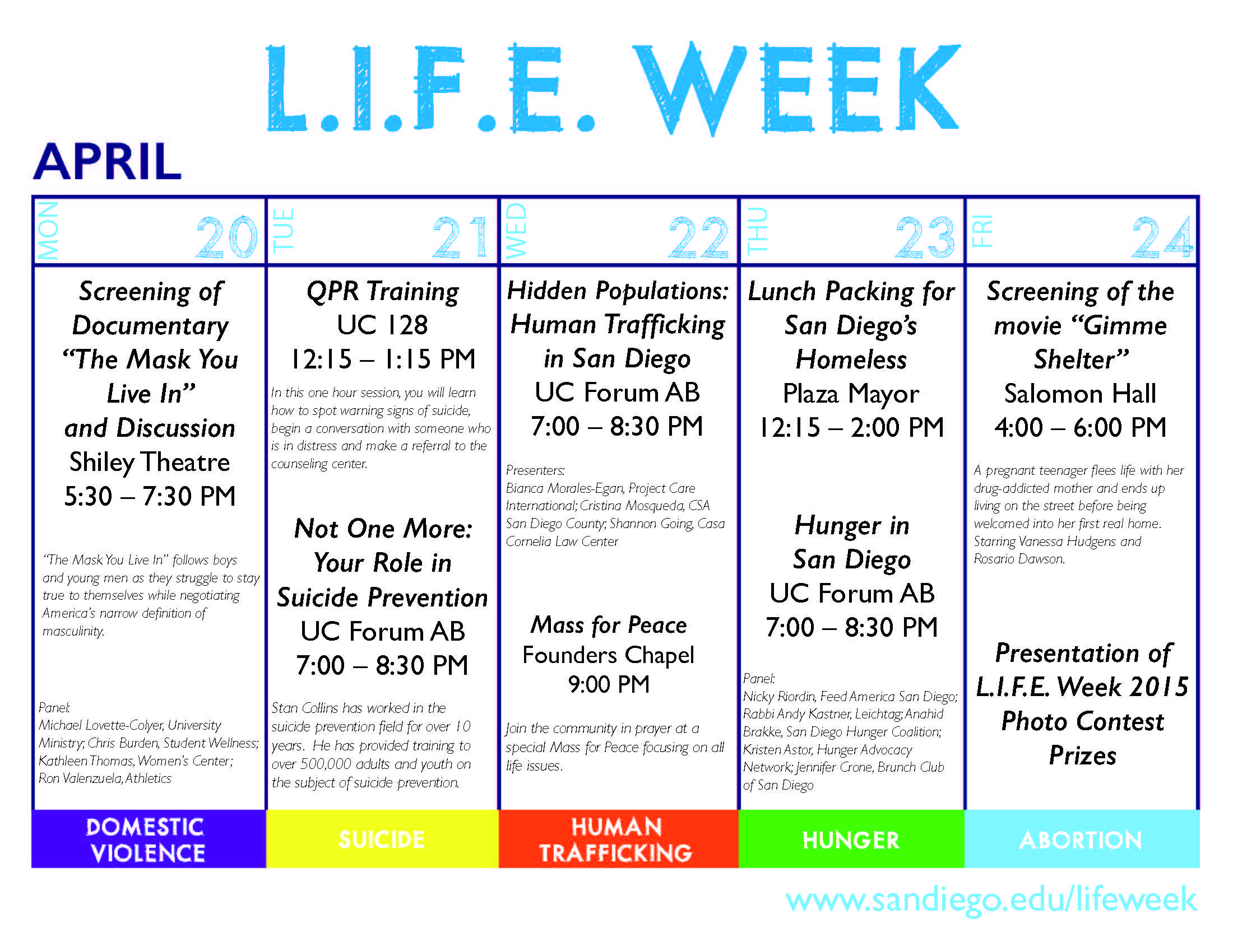 Life Week at USD 2015